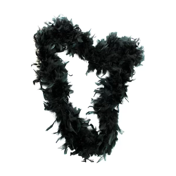Bufanda de Plumas Negra
