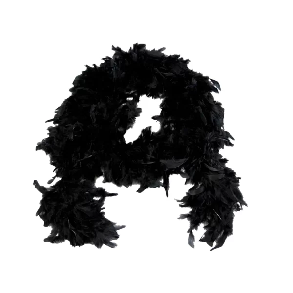 Bufanda de Plumas Negra