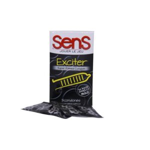 Condón Sens Exciter con Estrías (3 Unidades)