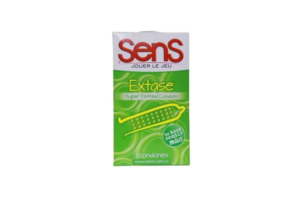 Condón Sens Extase con Burbujas