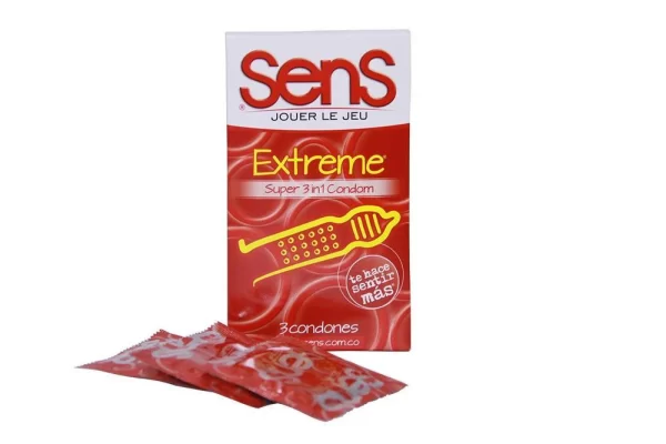 Condón Sens Extreme con Textura Estimulante 