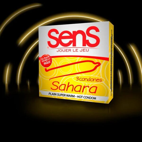 Condón Sens Sahara: Sensación Súper Caliente (3 Unidades)