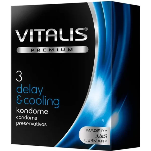 Condón Vitalis Cooling: Retardante y Sensación Fría