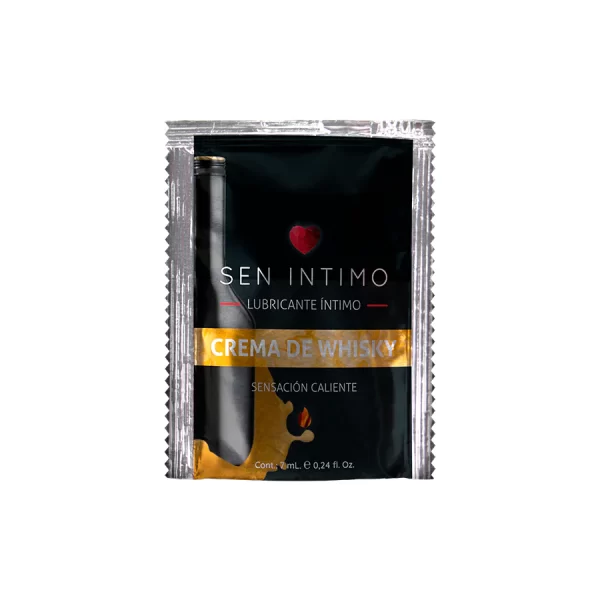 Lubricante Íntimo Sabor Crema de Whisky: Sensación Caliente (Sachet 7 ml)